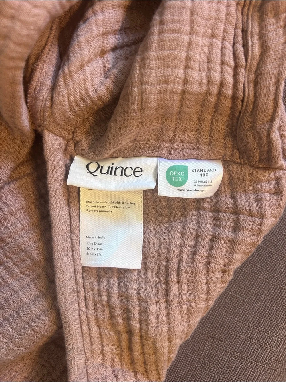 NWOT Quince Luxury Organic Cotton Gauze  Sham Set in Fig!